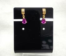 紫色石付きｲﾔﾘﾝｸﾞ|K18