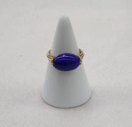 青石付きリング|K18