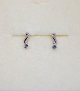 透明石付きピアス|PT900