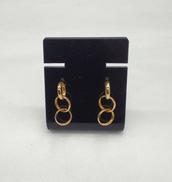 三連リングピアス|K18  (キャッチ片方14K)