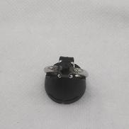 歪みありリング　黒石付き|PT900