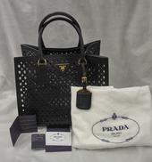 レザーパンチングバッグ|PRADA