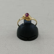 赤石付リング　11号|K18YG