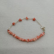 ピンク石付ブレスレット|K10