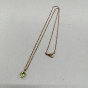 緑透明石付きネックレス|K18