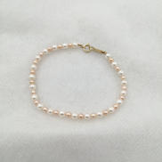 白玉/桃玉ブレスレット|K18