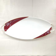 ベネチアンレッド ペア舟型トレー|香蘭社