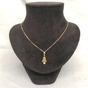 K18ネックレス|宝石付きネックレス