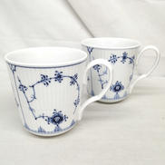 ブルーフルーテッド プレイン マグ S ペア 280ML|ROYAL COPENHAGEN