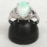 K14WGリング|宝石付きリング