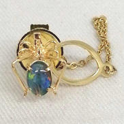 K18タイピン|宝石付きタイピン