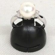 K14WGリング|宝石付きリング