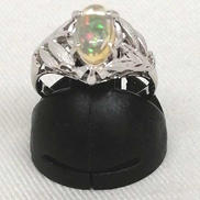 K14WGリング|宝石付きリング