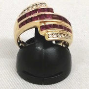 K18リング|宝石付きリング