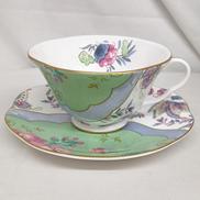 バタフライ ブルーム ティーカップ&ソーサー (グリーン)|WEDGWOOD