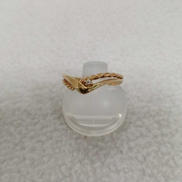 リング　透明石付き|K18