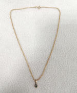 ネックレス(トップ緑石)|K18