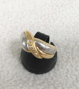 ウェーブ型指輪|K18.PT900コンビ 4.7G