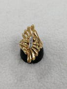 リング （フェザー）透石×3|K18 PT900