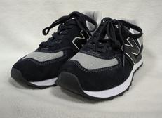 574スニーカー(黒・グレー)24CM|NEW BALANCE