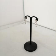 ハート石付きピアス|K14WG