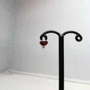 ピアス　ハート赤石付き|K14WG