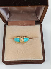 K18ターコイズリング|K18