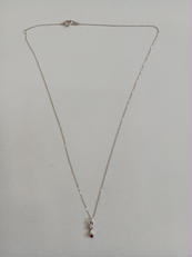 K10WGネックレス(トップ石付き)|K10WG