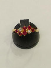 K18リング 赤石付|K18