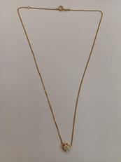 K18石付きネックレス|K18