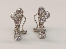 K10WG石付きイヤリング|K10