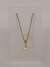 K18ネックレス パール付|K18