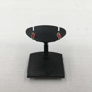ピアス（赤色石付き）|K18