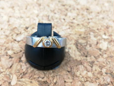 プラチナ　Pmリング　ジャンク Suman Dhakhwa（スーマンダックワ） MOKUME Border Sandblast