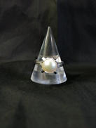 パール石付きリング|PT900