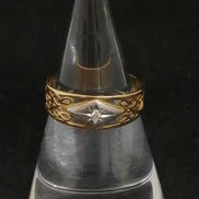 K18石付きリング|