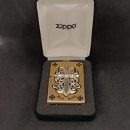 メタルジャケット ゴールドクロスメタル オイルライター|ZIPPO
