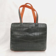 バイカラー 2WAY 本革 レザー ワニ ショルダー|クロコダイル