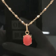 K18石付きネックレス|K18ネックレス