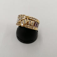 K18/PT900石付きリング|K18/PT900リング