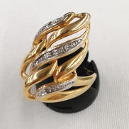 K18/PT900石付きリング|K18/PT900リング