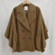 ウールコート BACK FRILL DOUBLE COAT|CLANE