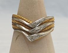 石付きリング|K18/PT900