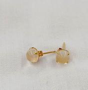 石付きピアス|K18