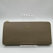 長財布(ベージュ×エメラルドグリーン系)|LANVIN