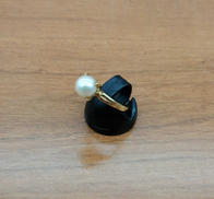 K18YGリング 11号|白玉石付