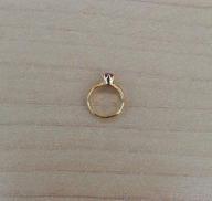 K18YGペンダントトップ|ピンク色石付き