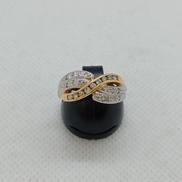 K18YGPT850リング　13号|透明石付035刻印有