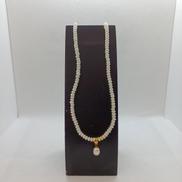 K18YG(金具のみ)ネックレス 41.5CM|白玉石付