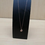 K10PGネックレス 38CM|透明石付き 0.02刻印